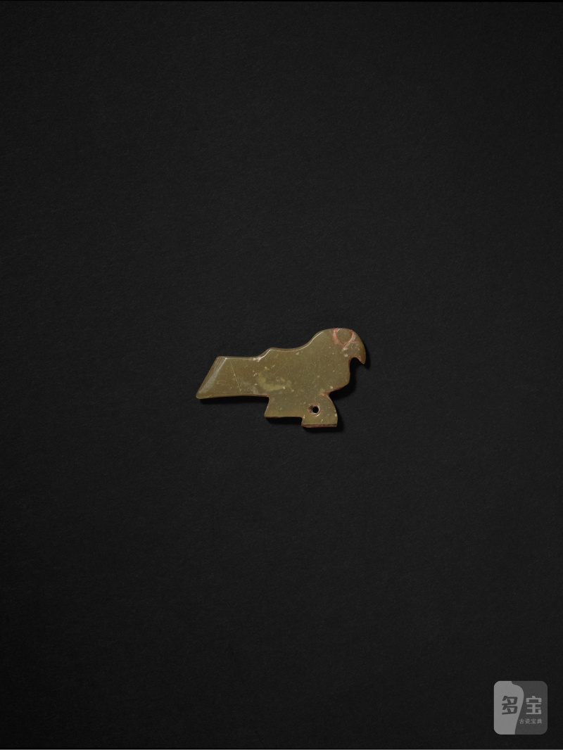 商晚期 玉鳥珮 | PETIT PENDENTIF EN JADE VERT - 图3